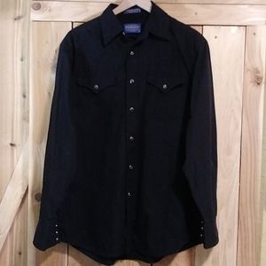 Pendleton Black Button Up Shirt Medium